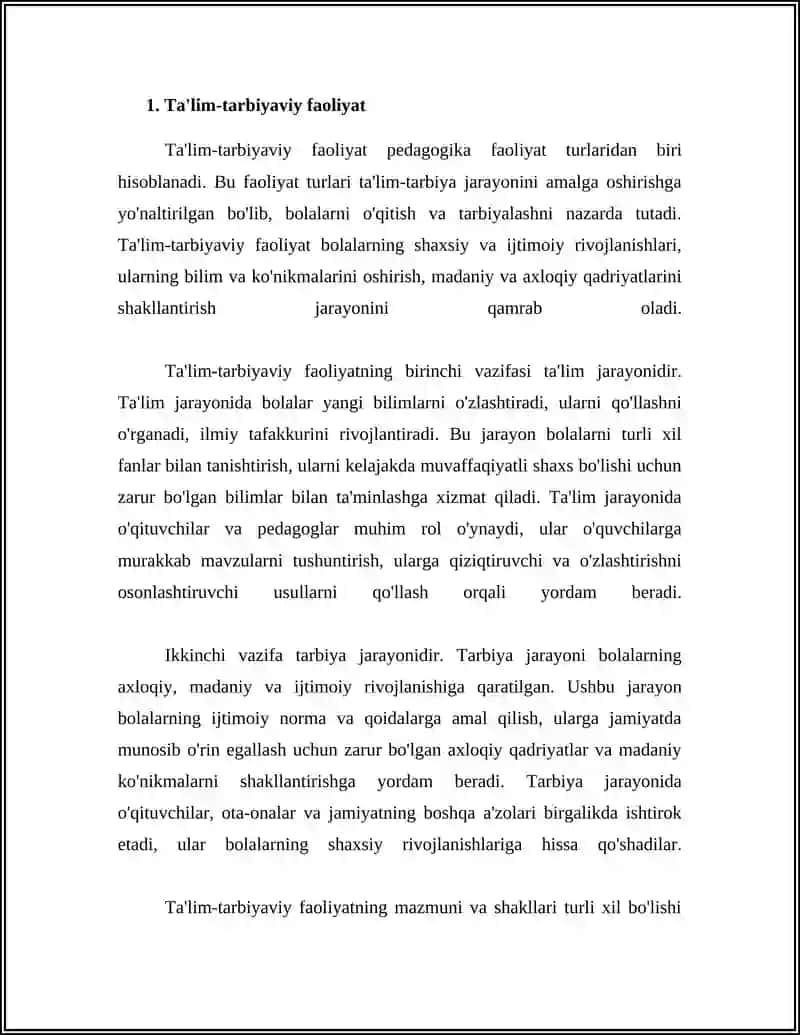 PEDAGOGIKA FAOLIYAT TURLARI 3