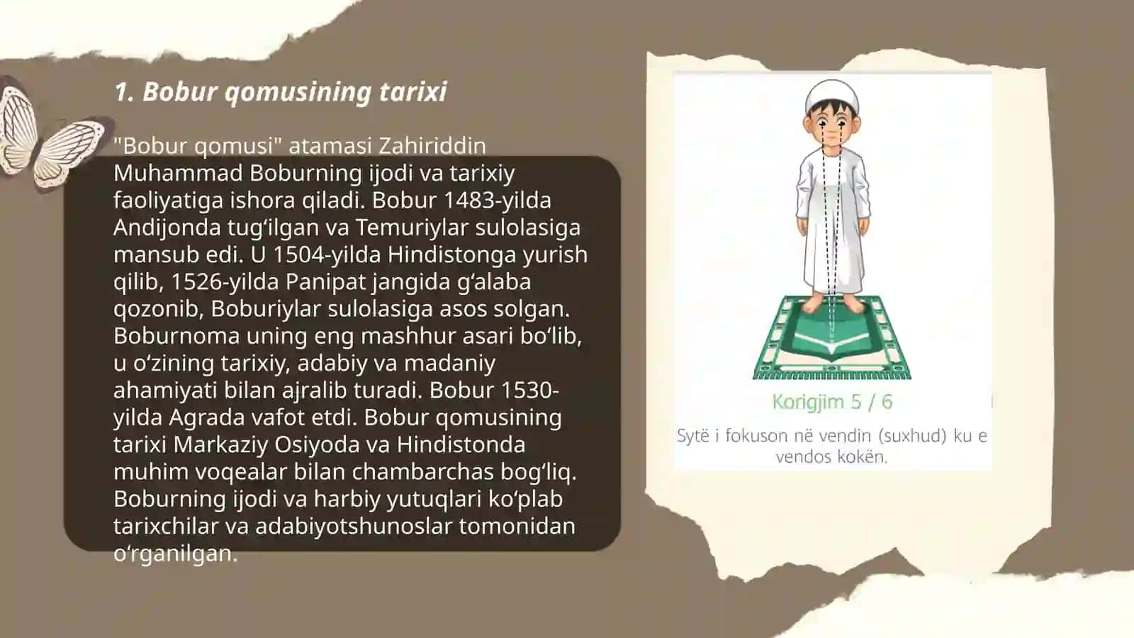 Bobur qomusi ustida ishlash 3