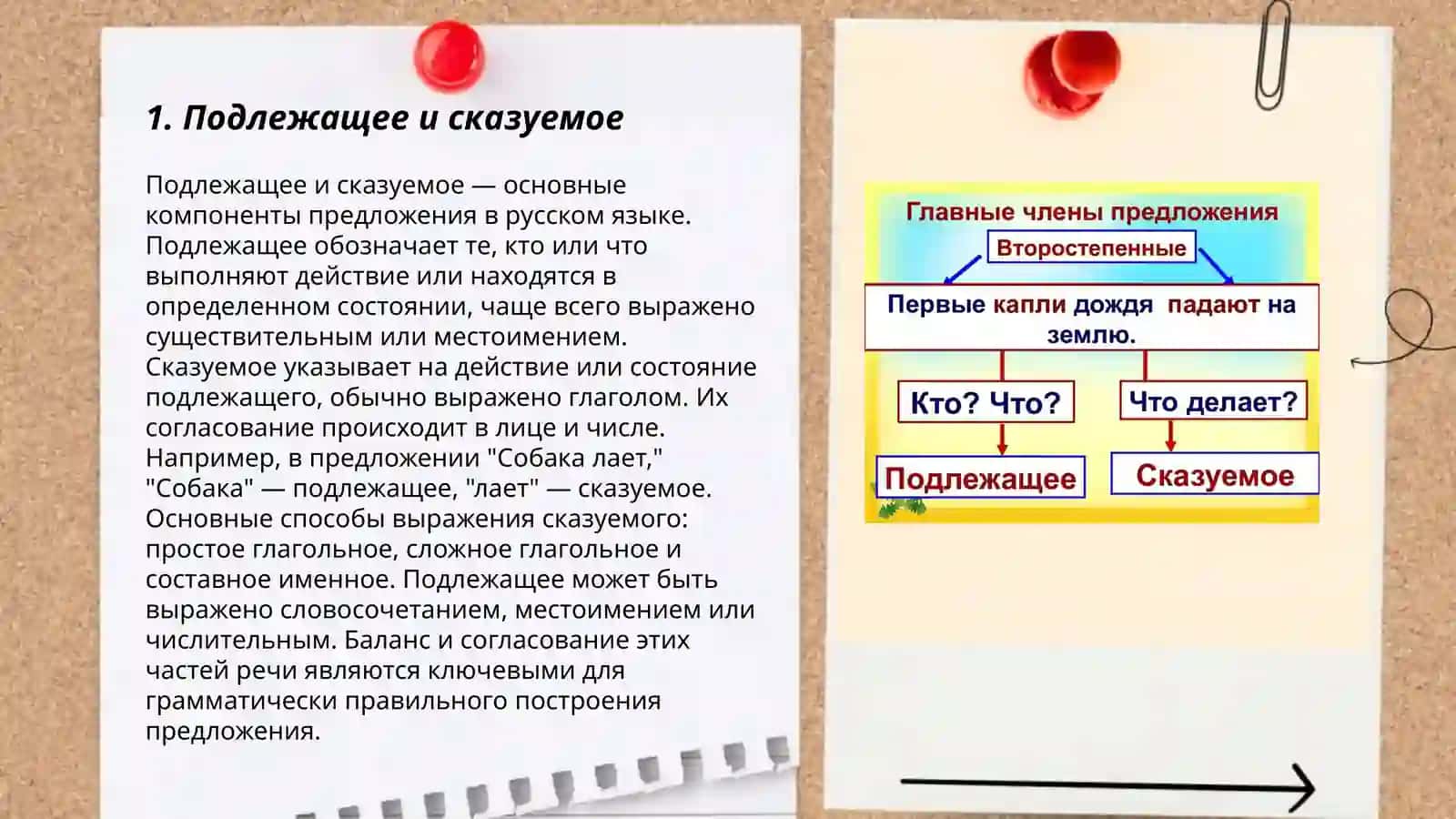 Главные члены предложения 3