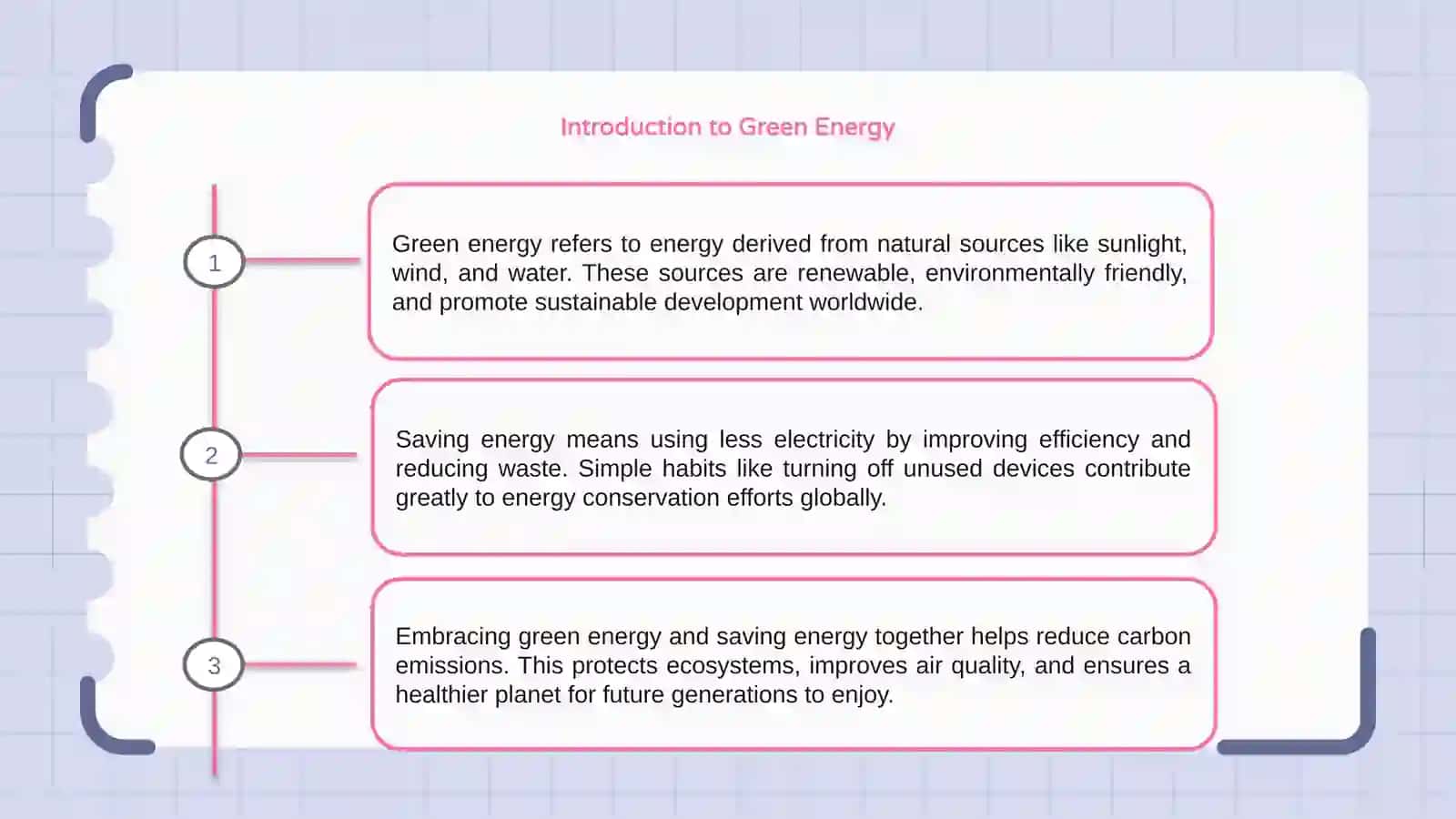 Saving Energy 3