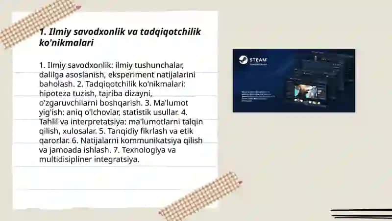 STEAM xalqaro baholash dasturi 3