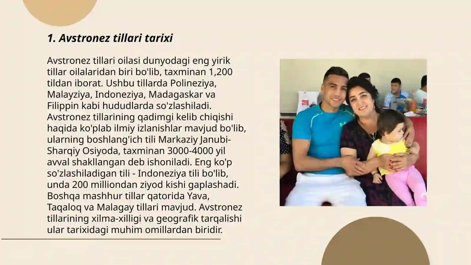 Avstronez va Paleosiy tillar oilasi 3