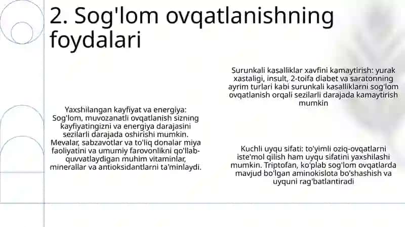 Sog'lom oziq-ovqat 3