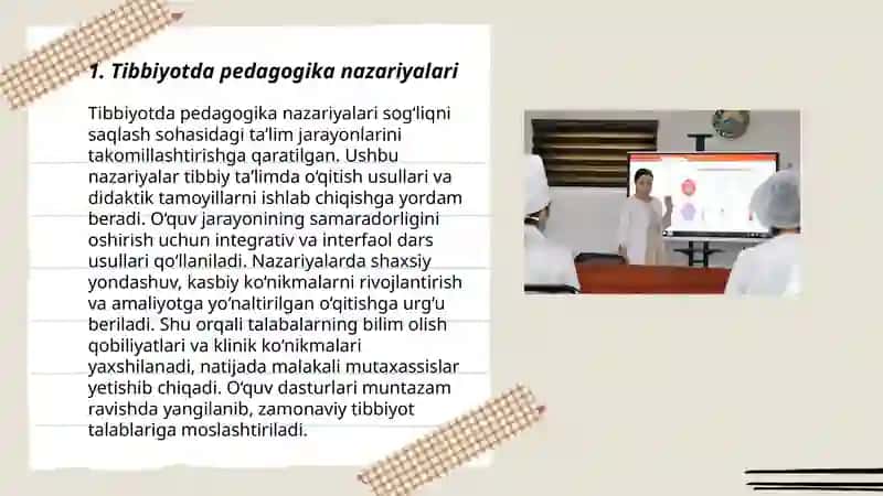 Tibbiyotda pedagogik bilimlarning o‘rni va ahamiyati 3