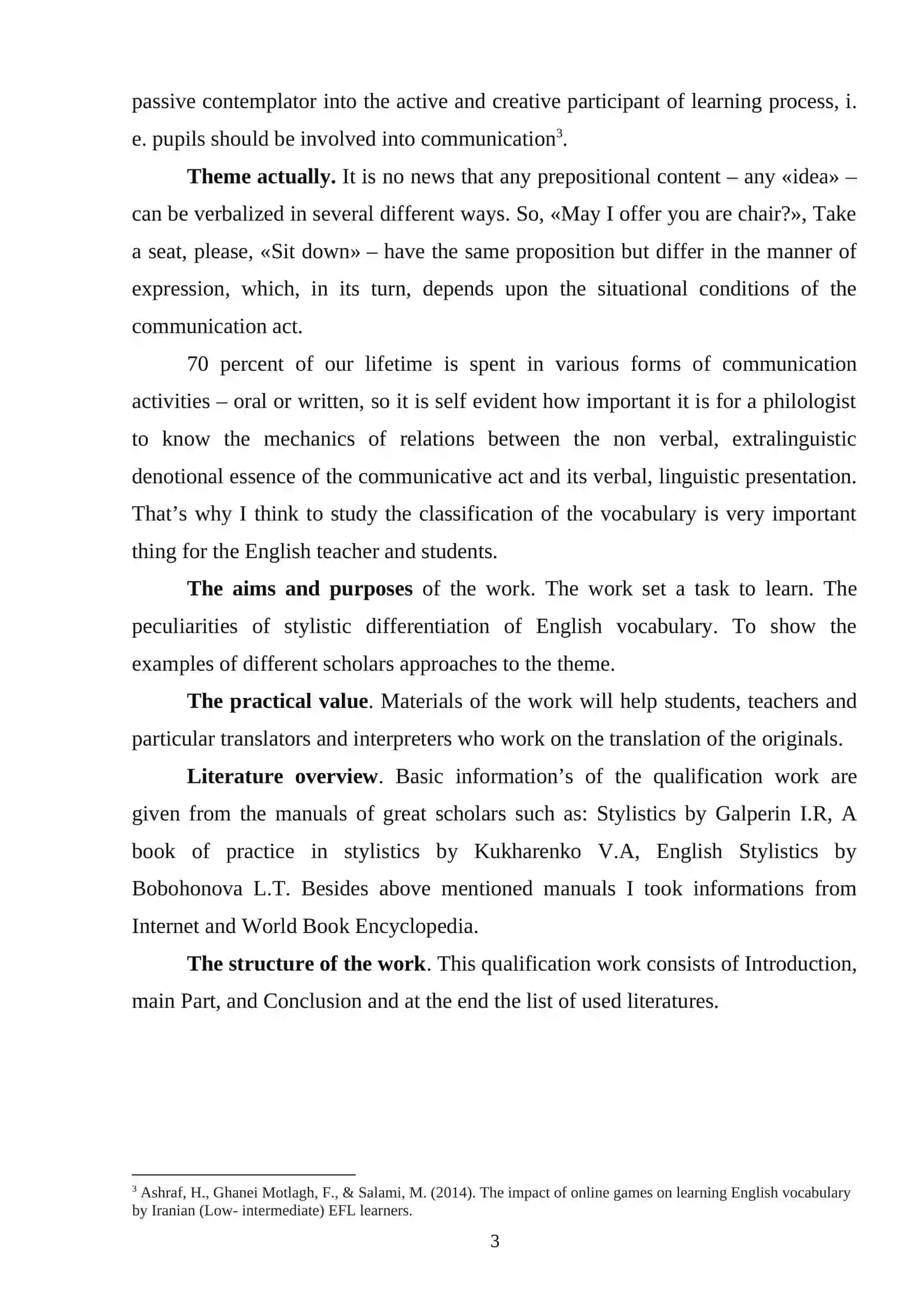 PROFESSIONAL VOCABULARY IN MODERN ENGLISH LANGUAGE 3