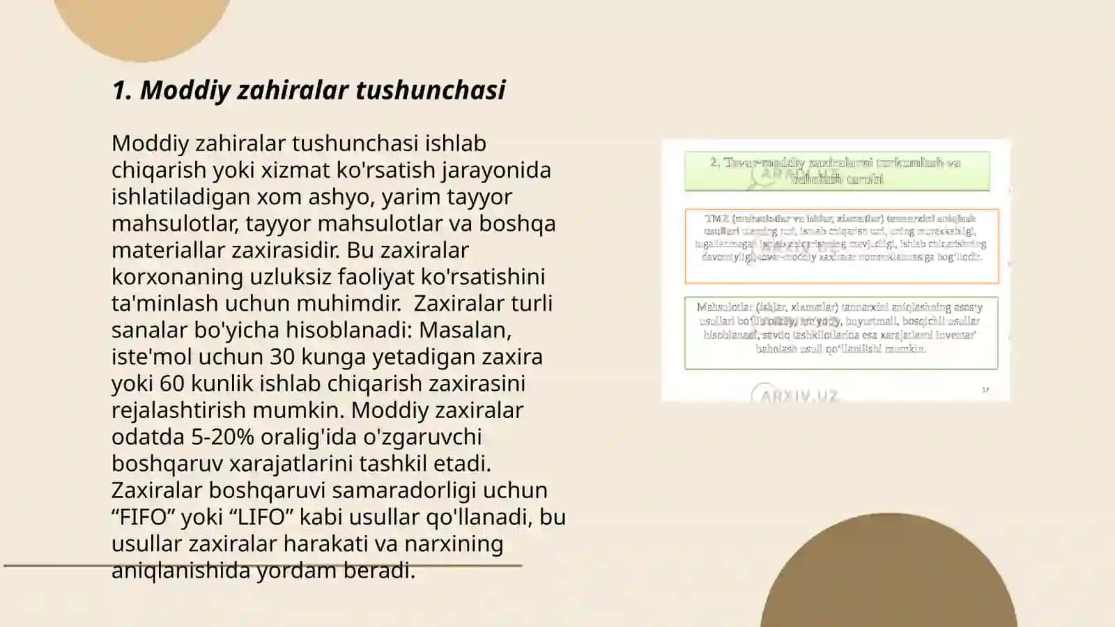 Moddiy zahiralar hisobi 3