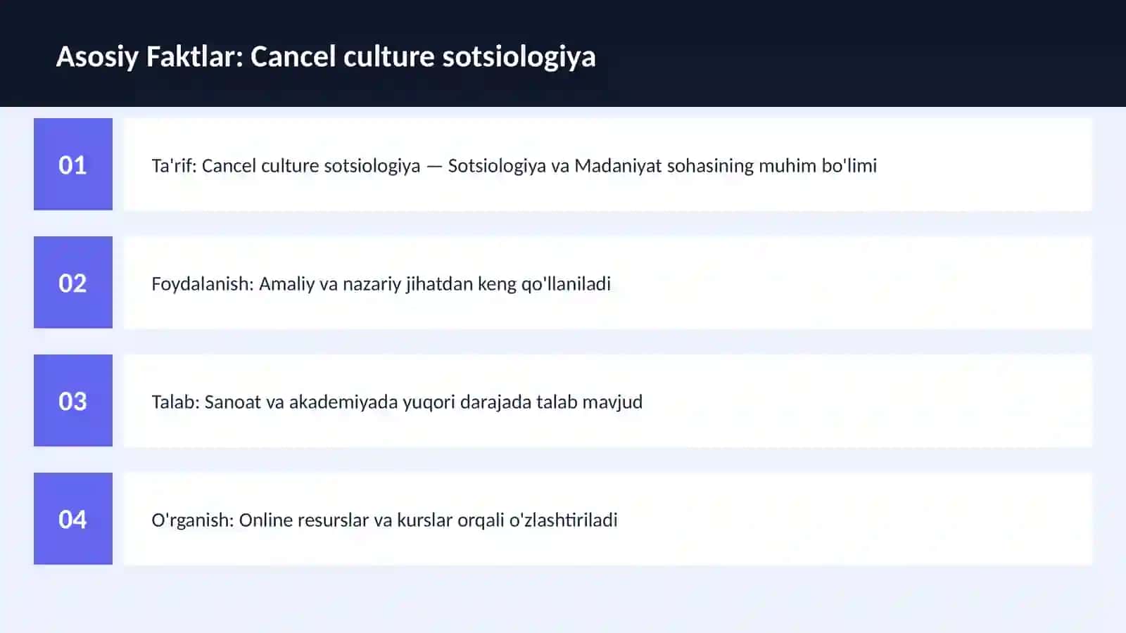 Mavzuga Kirish — Cancel culture sotsiologiya 3