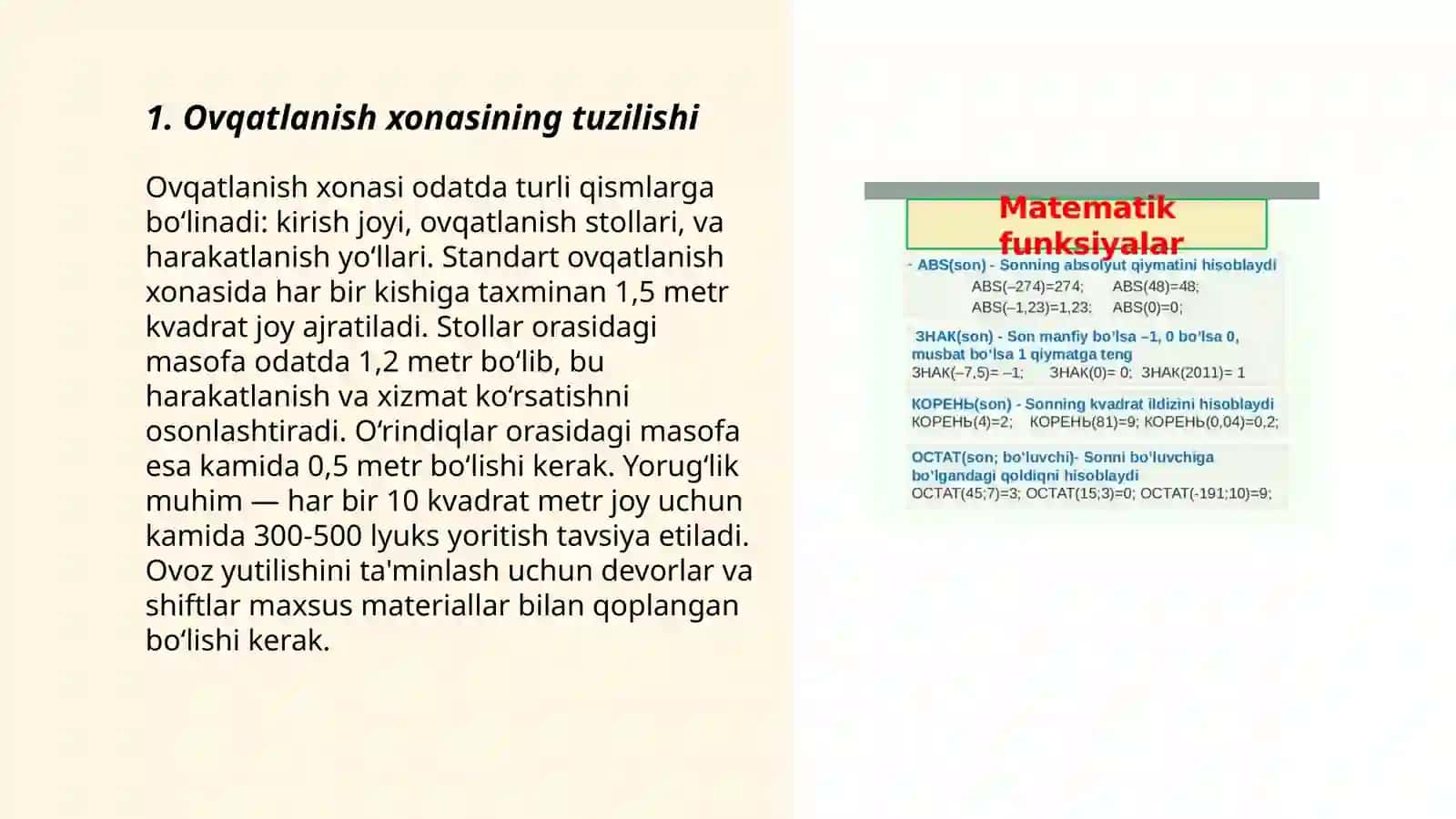 Dinning strukturasi va funksiyalari 3