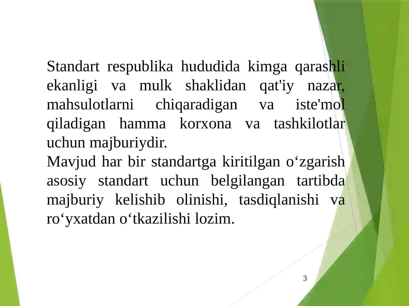 Standartlarni ishlab chiqish tartib-qoidalari 3