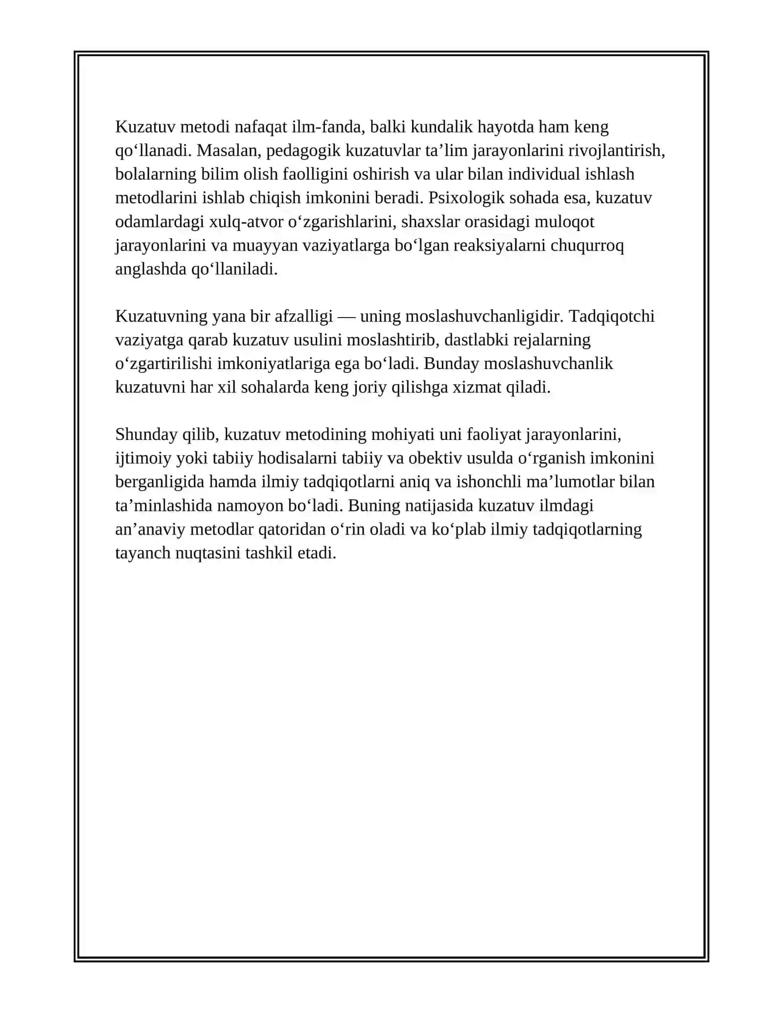 KUZATUV METODLARI BN ULARNING MOHIYATI 3