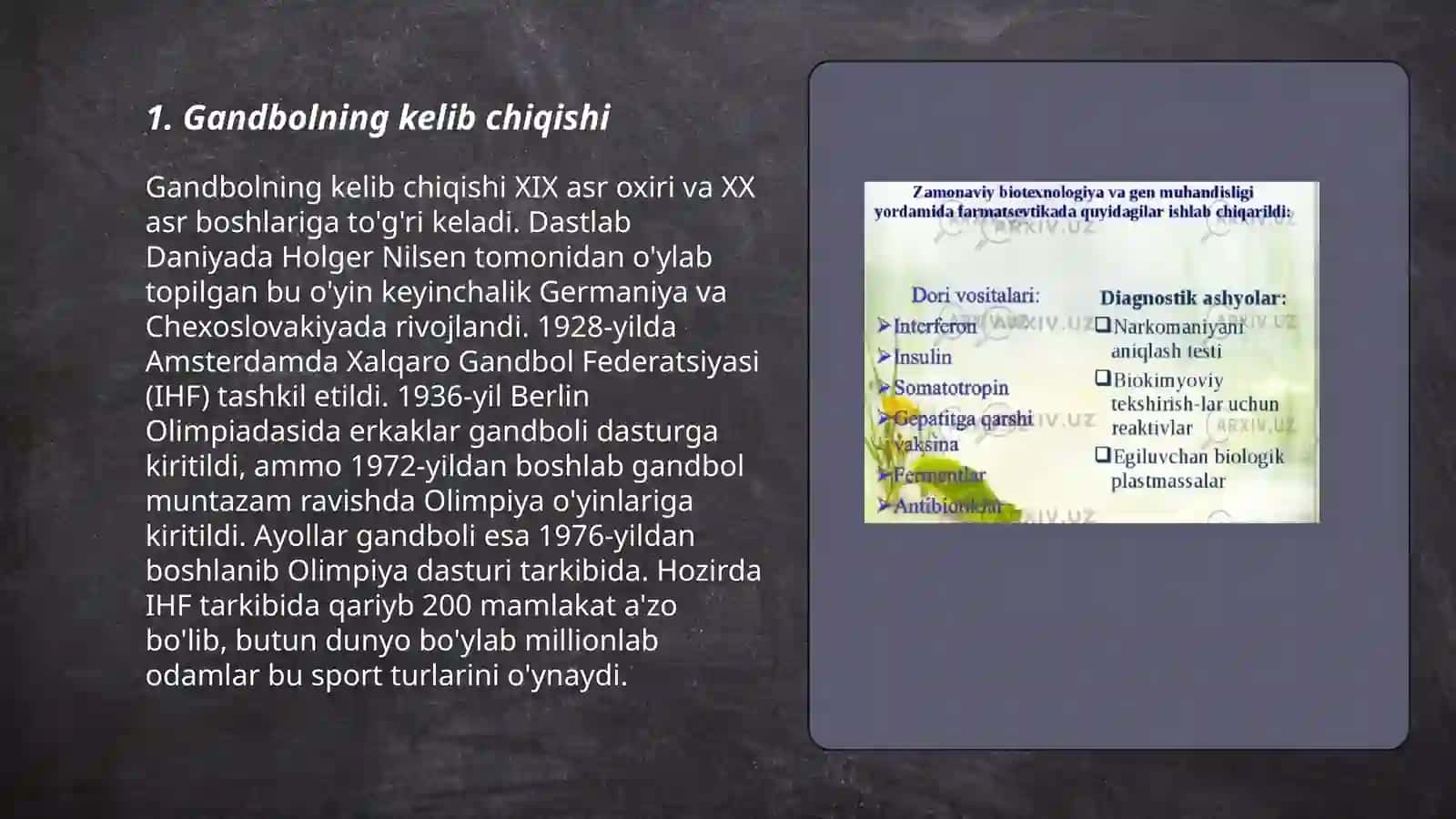 Gandbolning rivojlanish tarixi 3