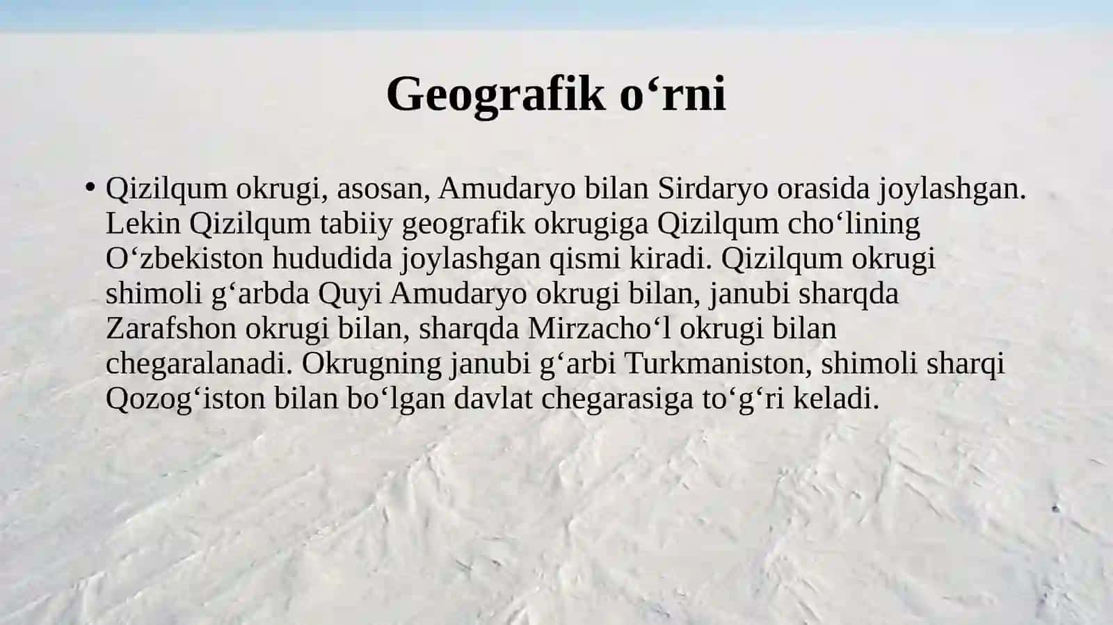 QIZILQUM TABIIY GEOGRAFIK OKRUGI 3