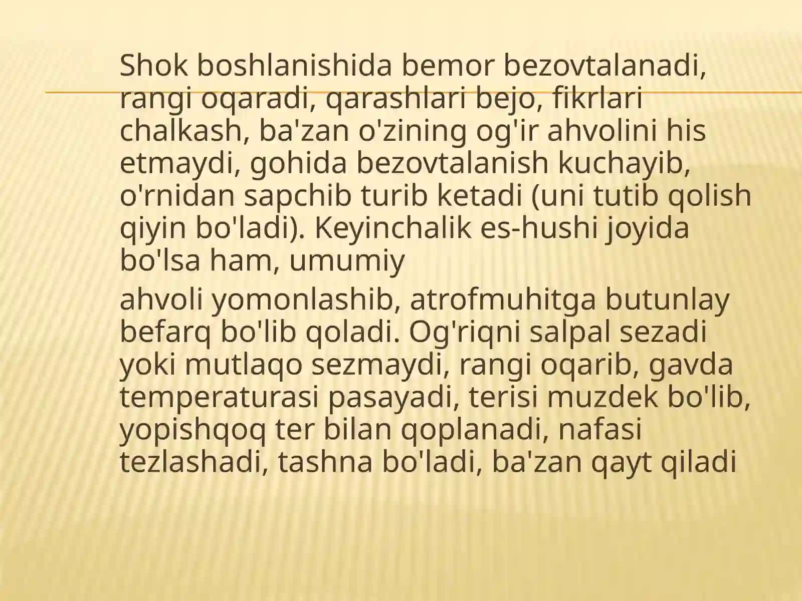 Kardiogen shok klinikasi va davo choralari 3
