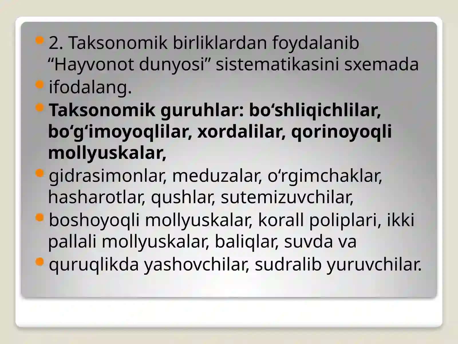 TIRIK ORGANIZMNING TUZILISHI 3
