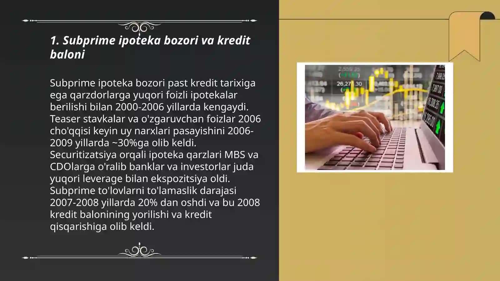 Subprime ipoteka bozori va kredit baloni 3