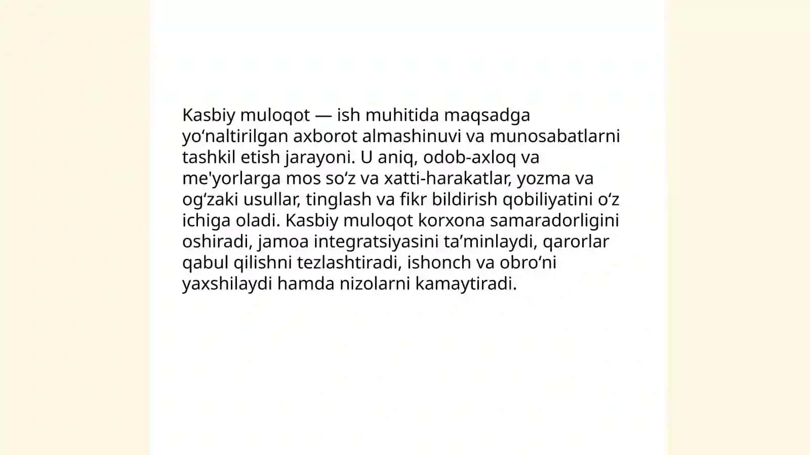 Kasbiy muloqot uslubiyati va qoidalari 3