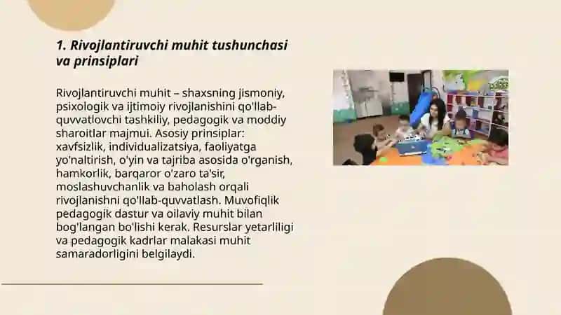 Rivojlantiruvchi muhitni tashkil qilish 3
