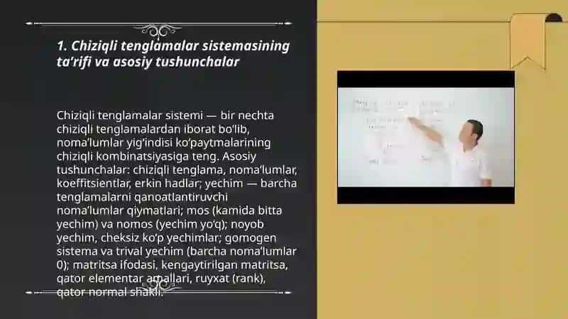 Chiziqli tenglamalar sistemasi 3