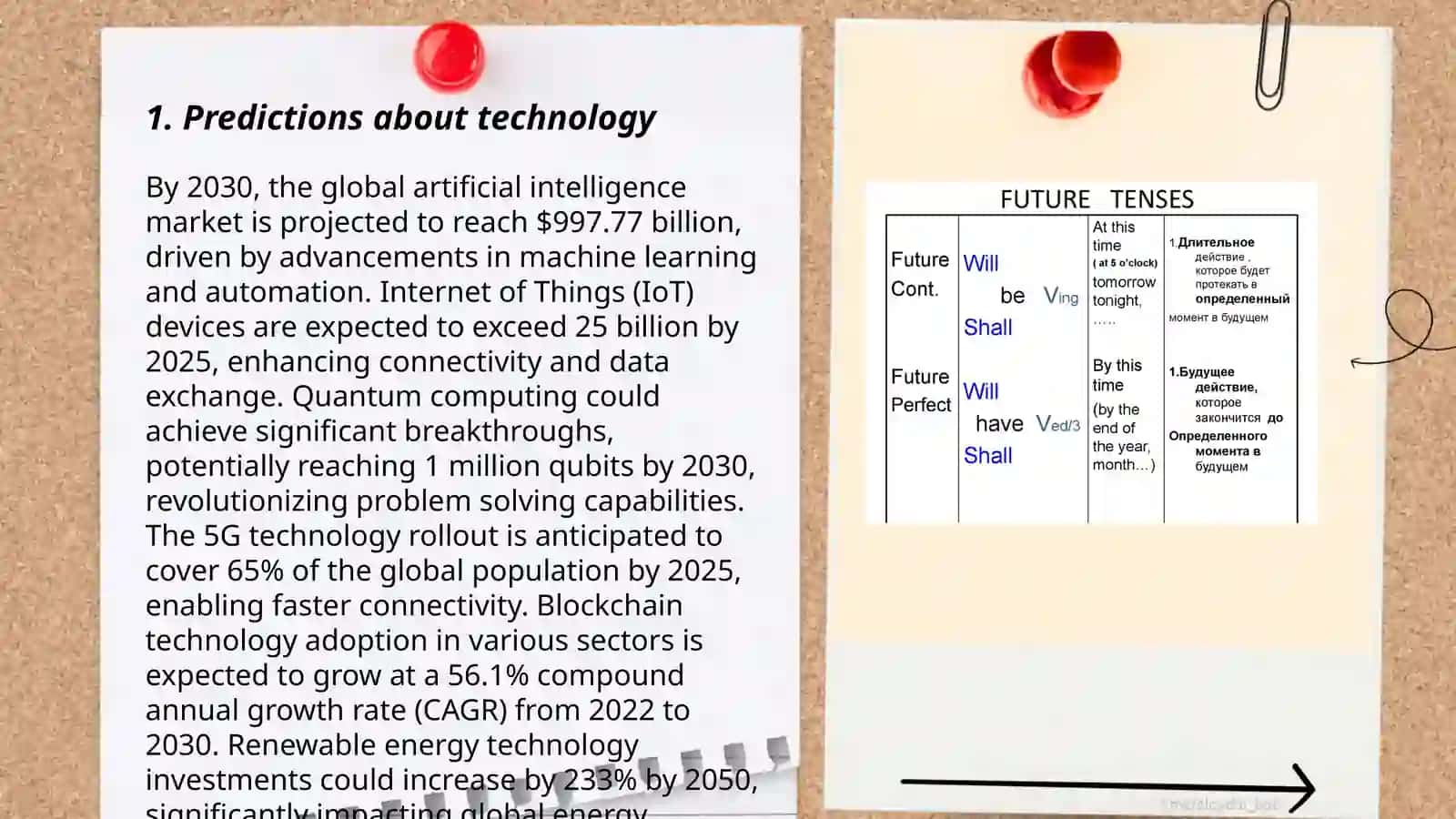 Future will |going to Present tenses for talking about the Future tenses contrasts 3