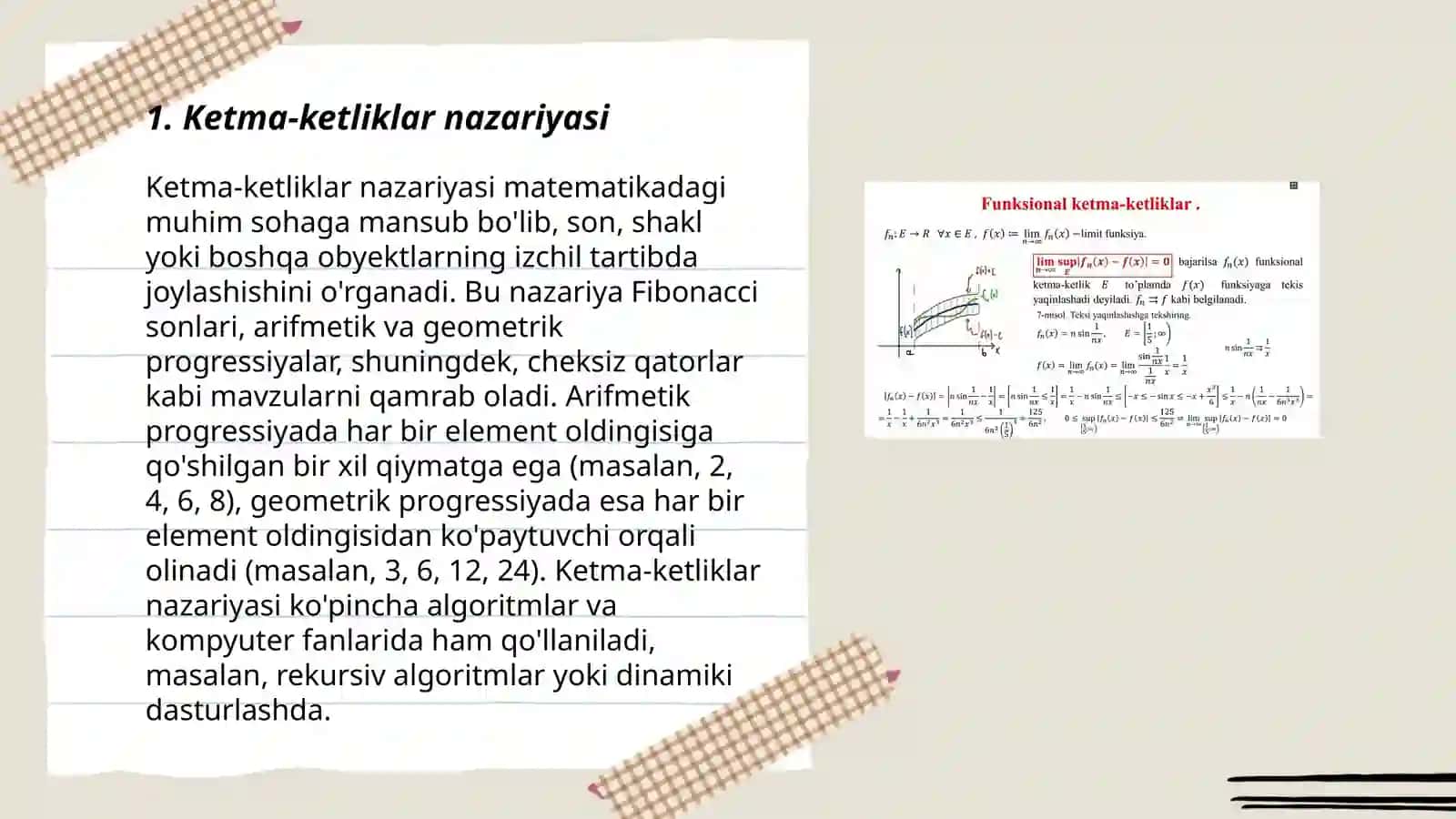 Fundamental ketma ketliklar. Koshi teoremasi 3