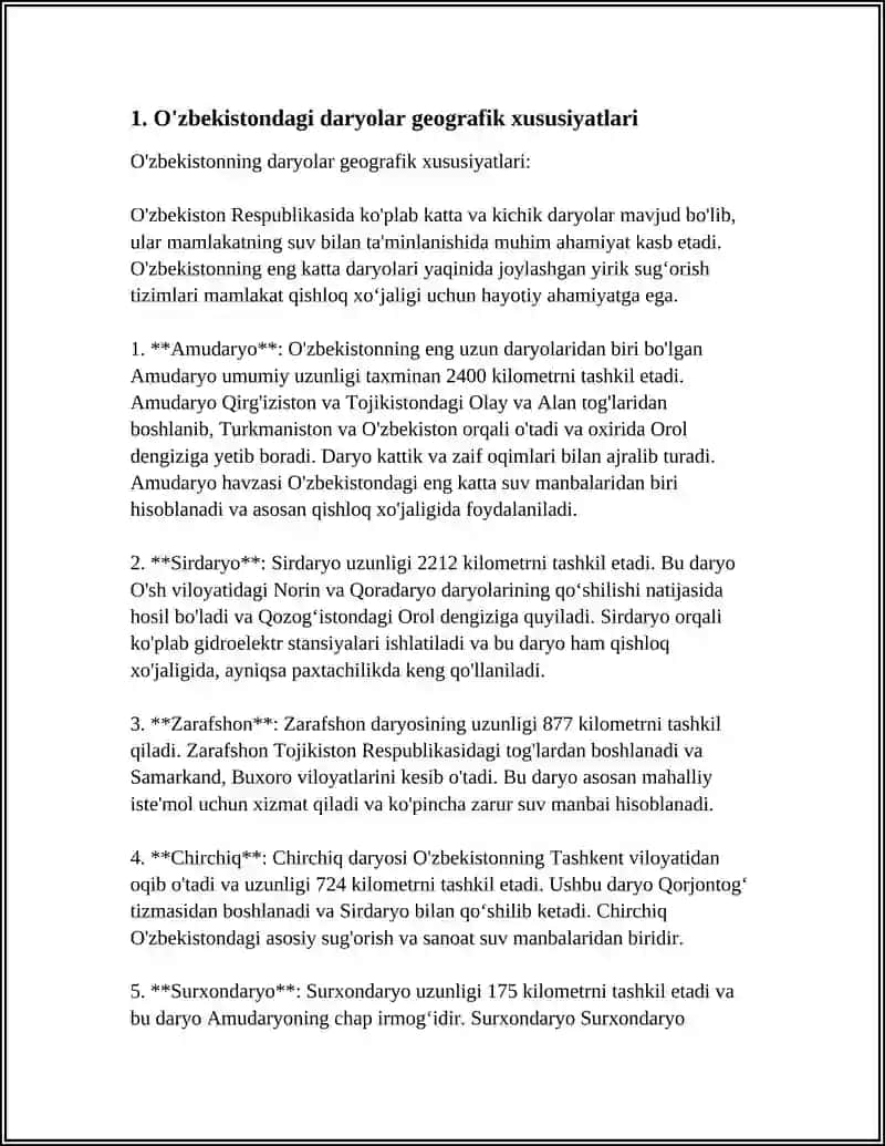 O'zbekistondagi Daryolar 3