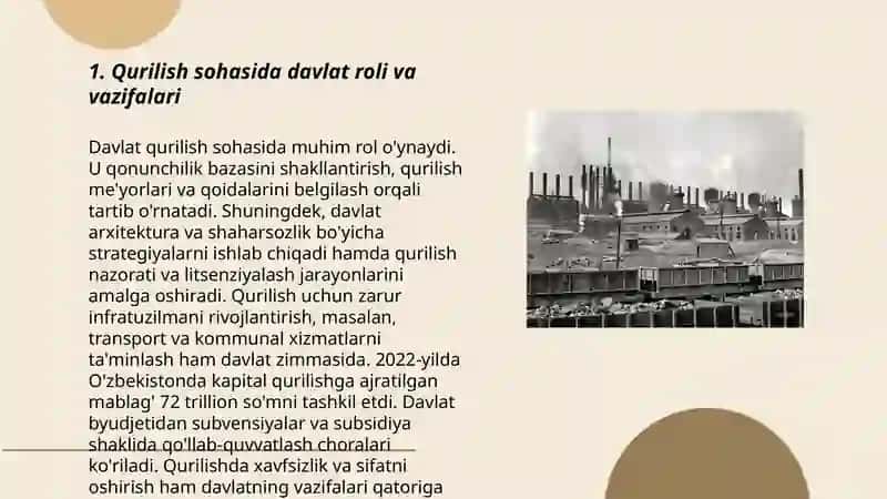 Qurilish soxasida davlat boshqaruvining roli 3