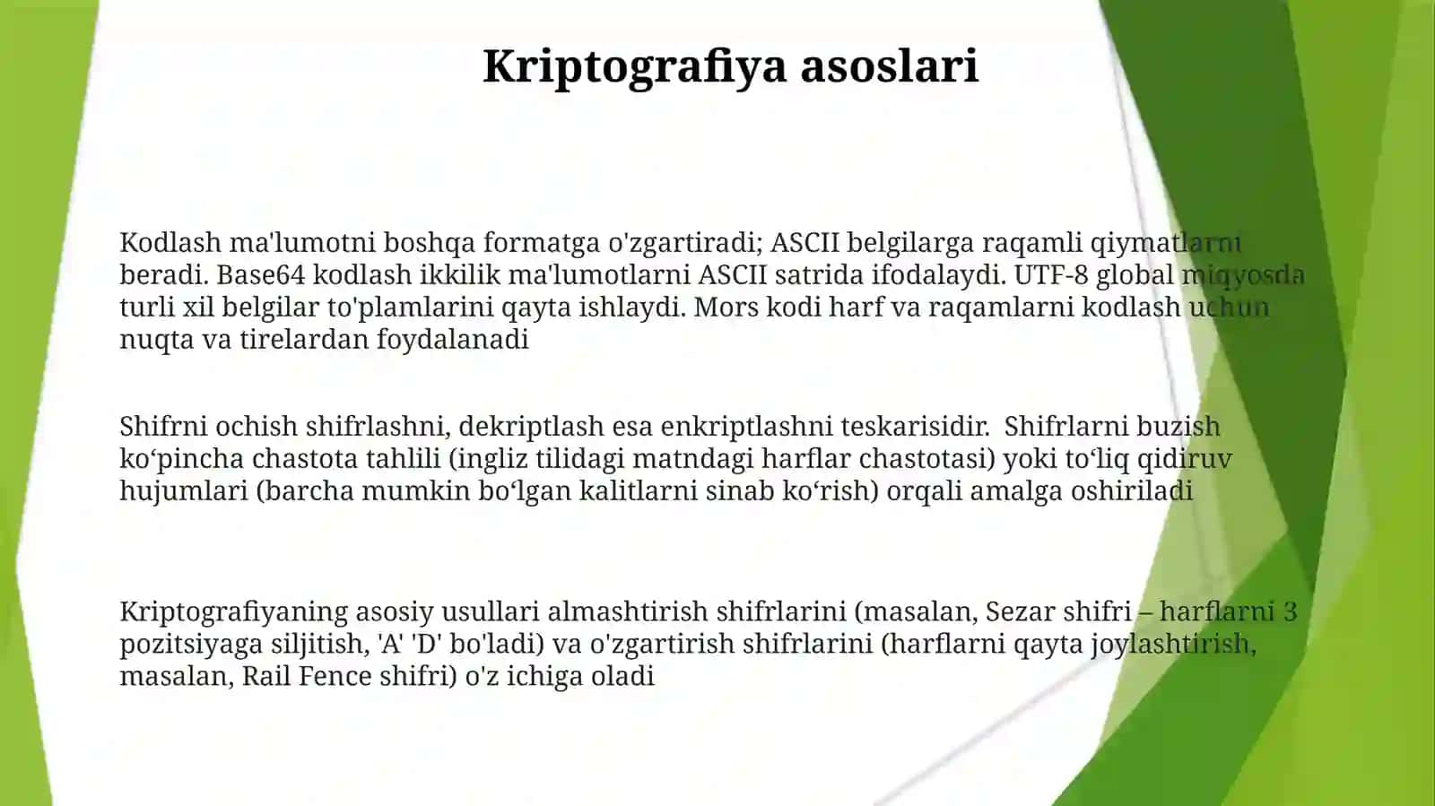 Axborotlarni kodlash va dekodlash 3