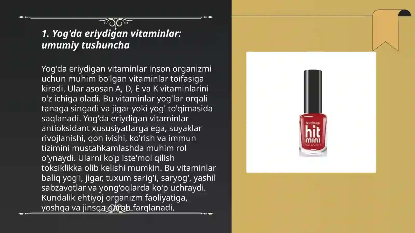 Yog'da eridigan vitaminlar 3