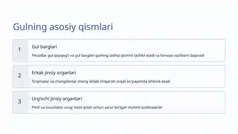 Gullarning Tuzilishi 3