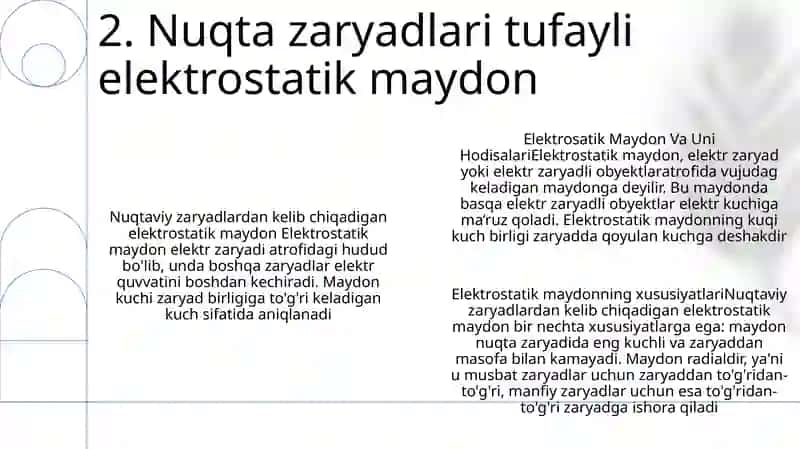 Elektrosatik Maydon Va Uni Hodisalari 3