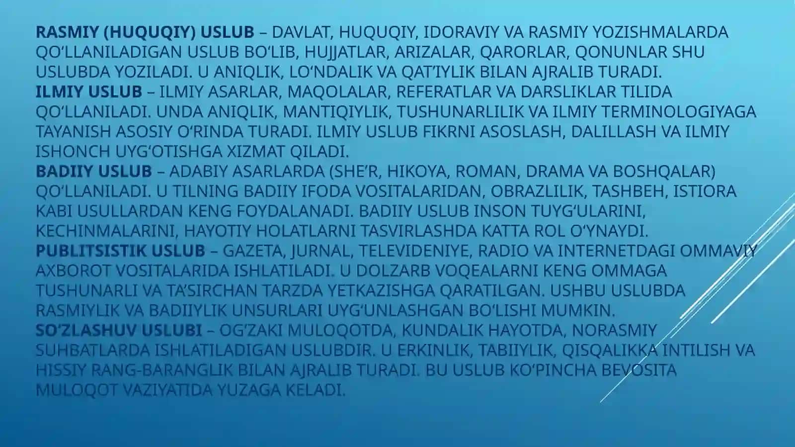 Nutqning uslubiy shakllari 3