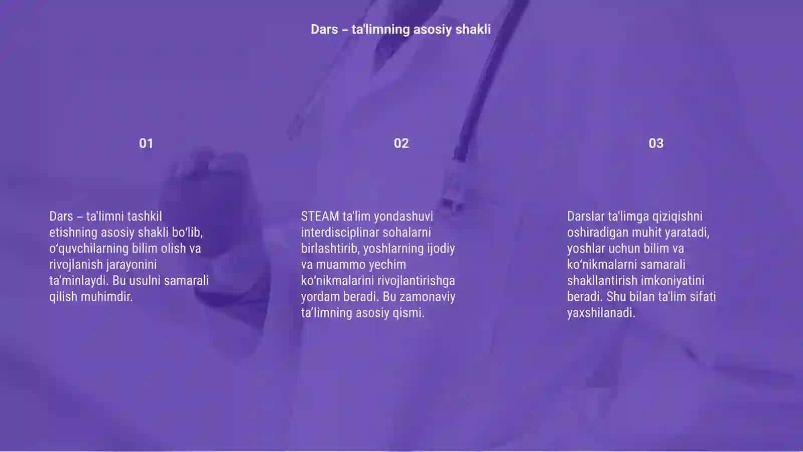 Dars - taʼlimni tashkil etishning asosiy shakli 3
