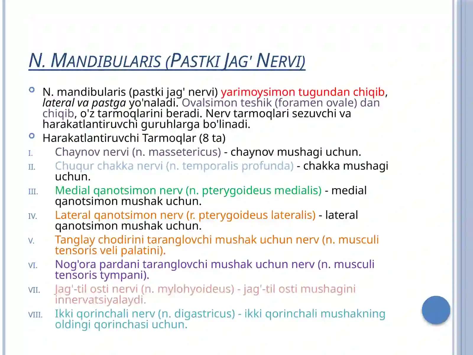Uch shoxlik nervlarining vegetativ tugunlari 3