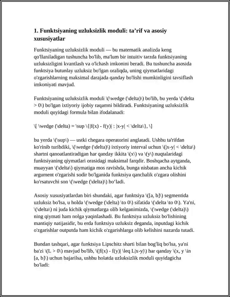 Funksiyaning uzluksizlik moduli 3