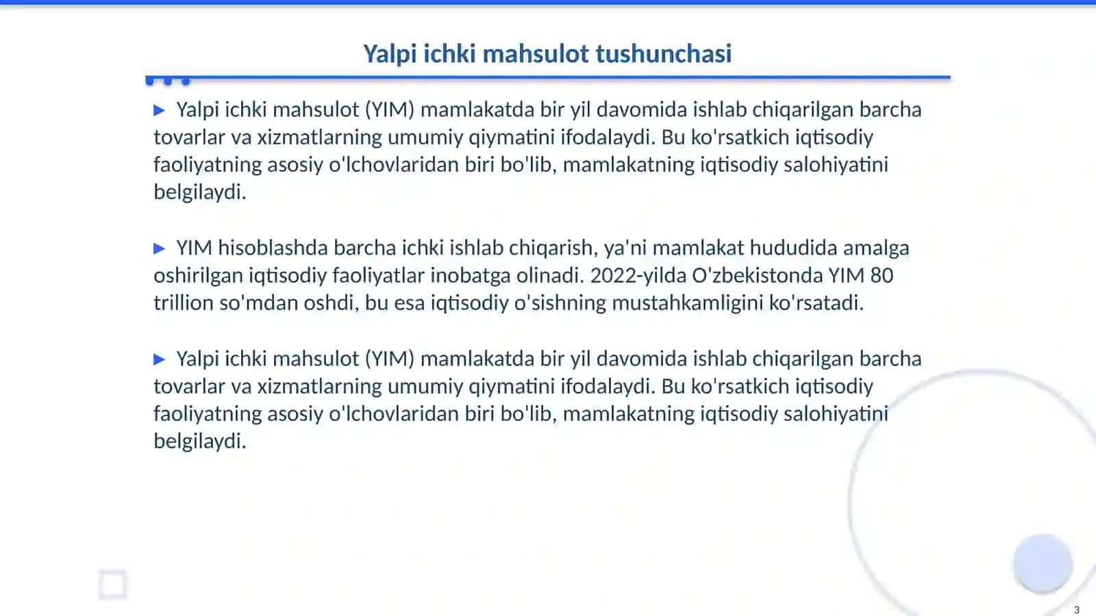 Yalpi ichki mahsulot va yalpi milliy mahsulot: mazmuni va farqlari 3