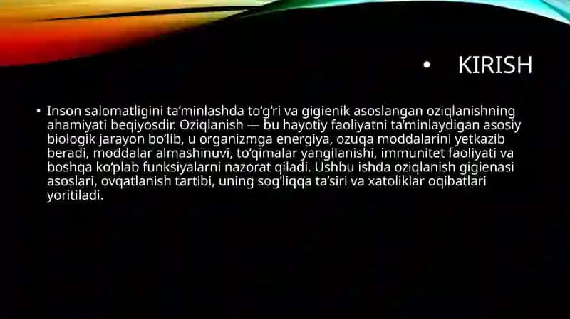 Oziqlanishning gigienik tartibi 3