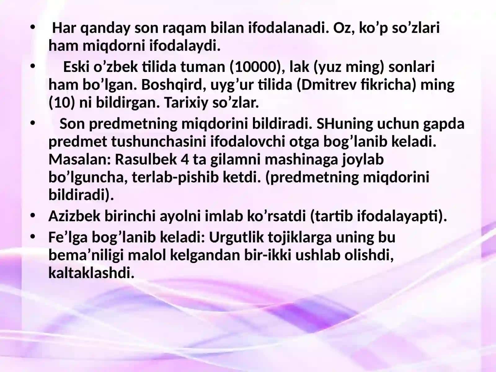 Son so’z turkumi 3