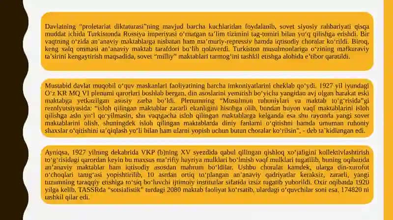 O‘ZBEKISTONDA “MADANIY INQILOB” VA UNING OQIBATLARI 3