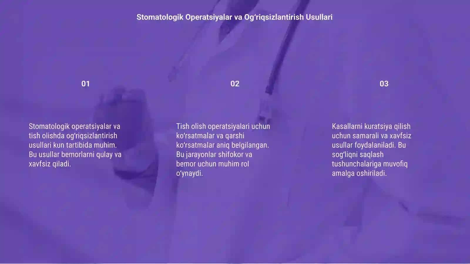 Stomatologik Operatsiyalar va Og‘riqsizlantirish Usullari 3
