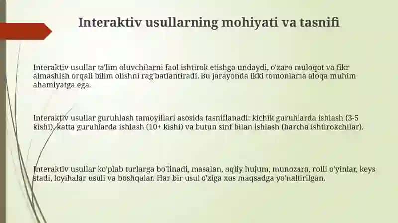 Ta'lim jarayonida interaktiv metodlardan foydalanish 3