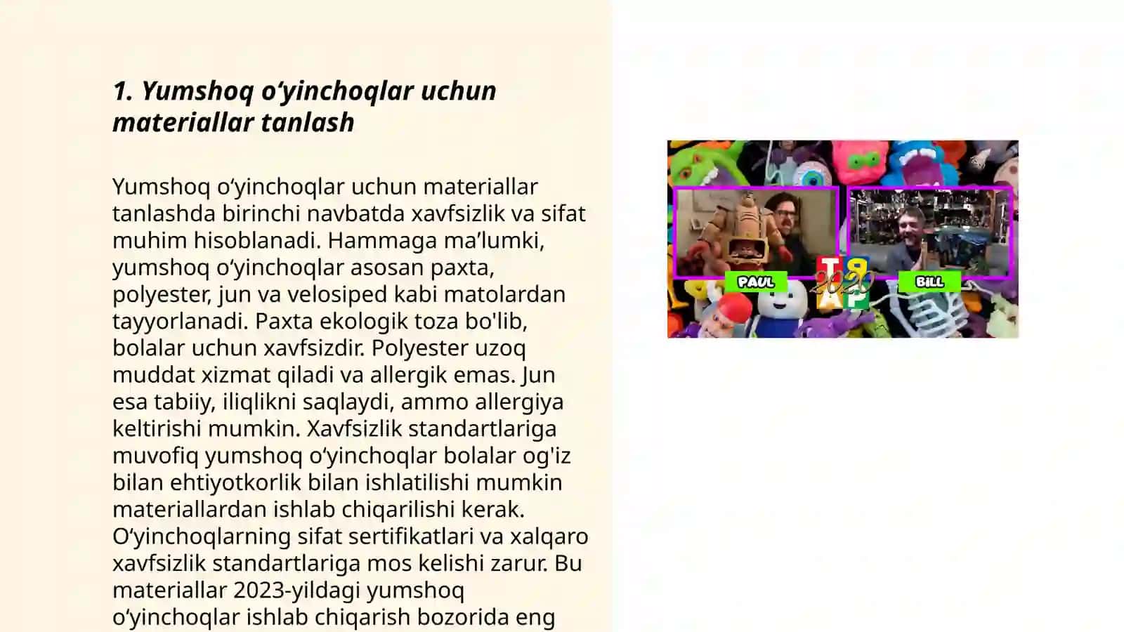 Yumshoq oʻyinchoqlar tayyorlash 3