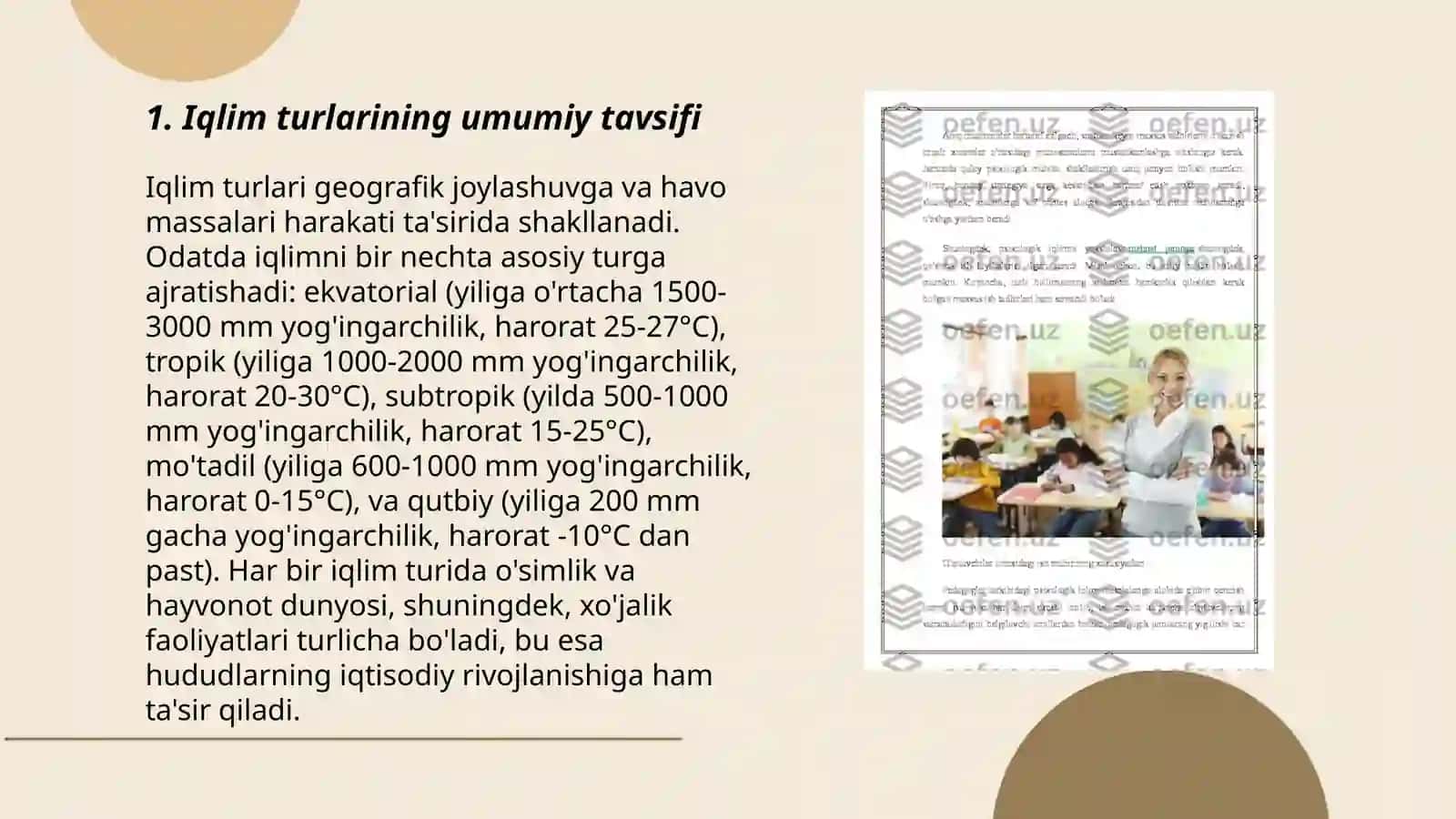 Iqlimning tasniflari 3