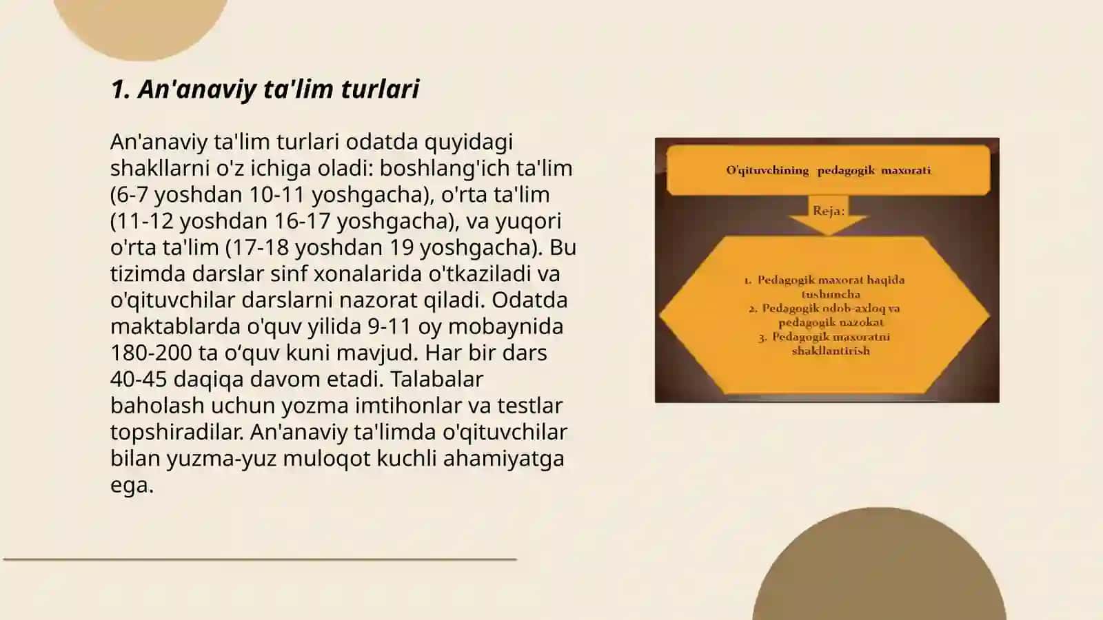Ta'lim turlari va ta'limni tashkil etish shakllari 3