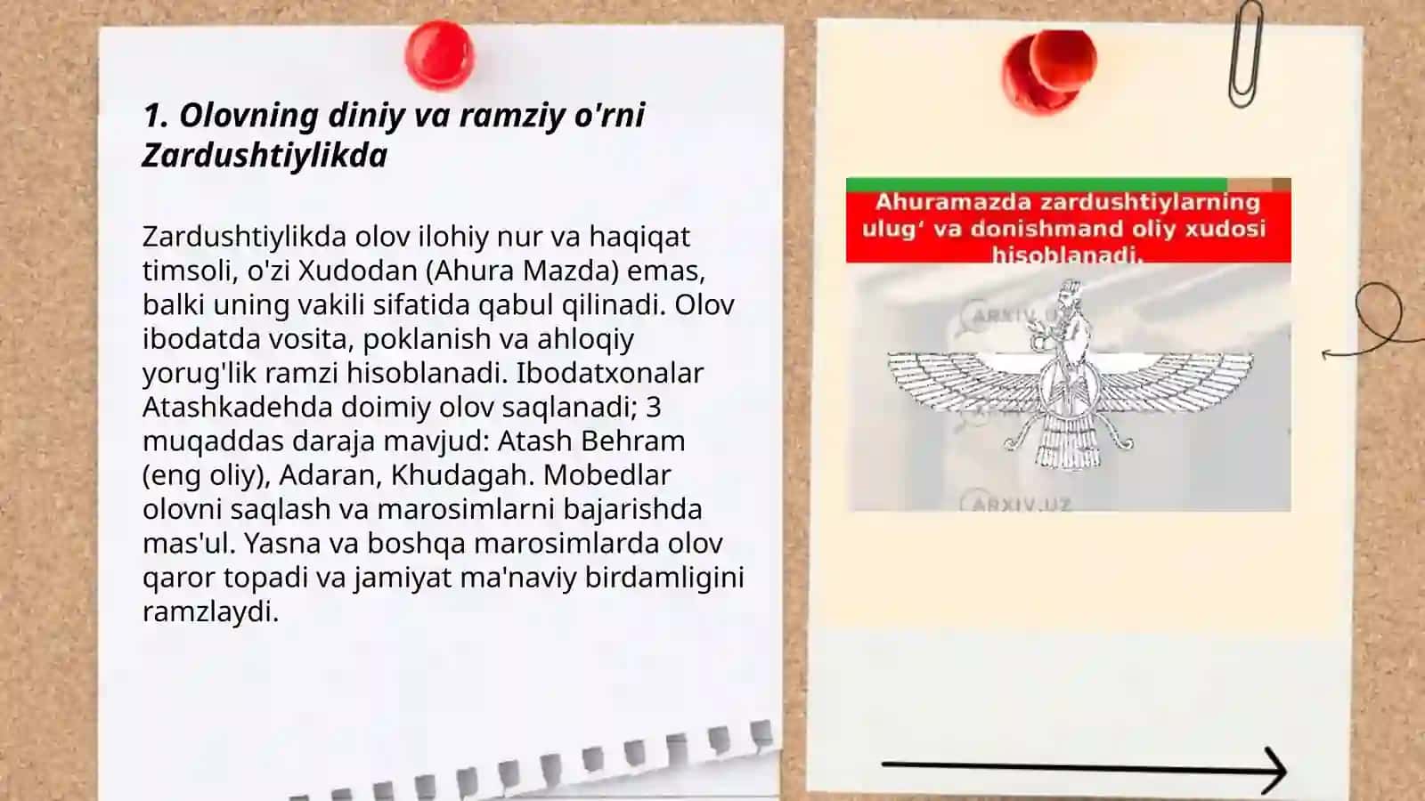 Olovning diniy va ramziy o'rni Zardushtiylikda 3