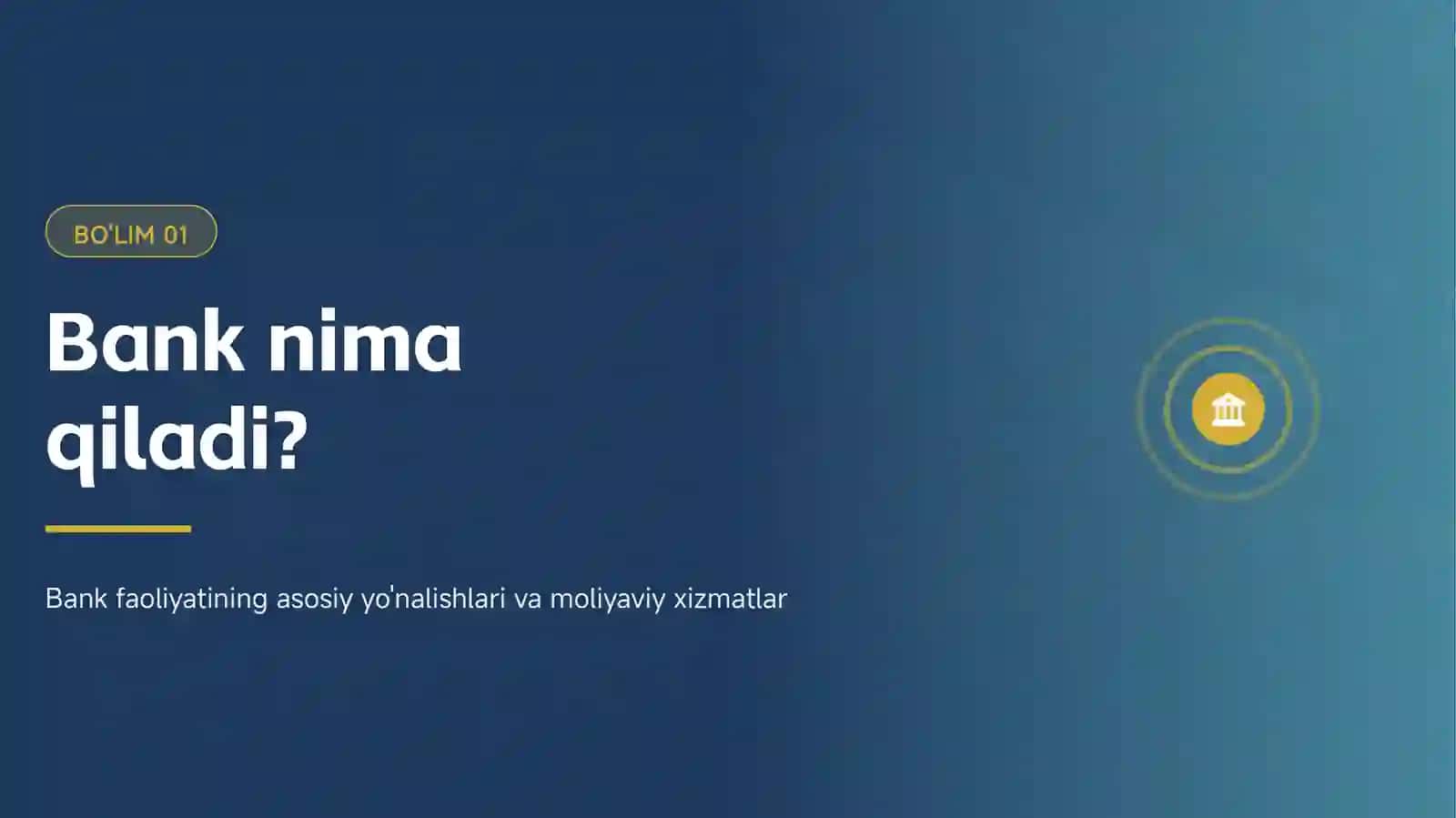 Bank Faoliyati va Kasbiy Faoliyat 3