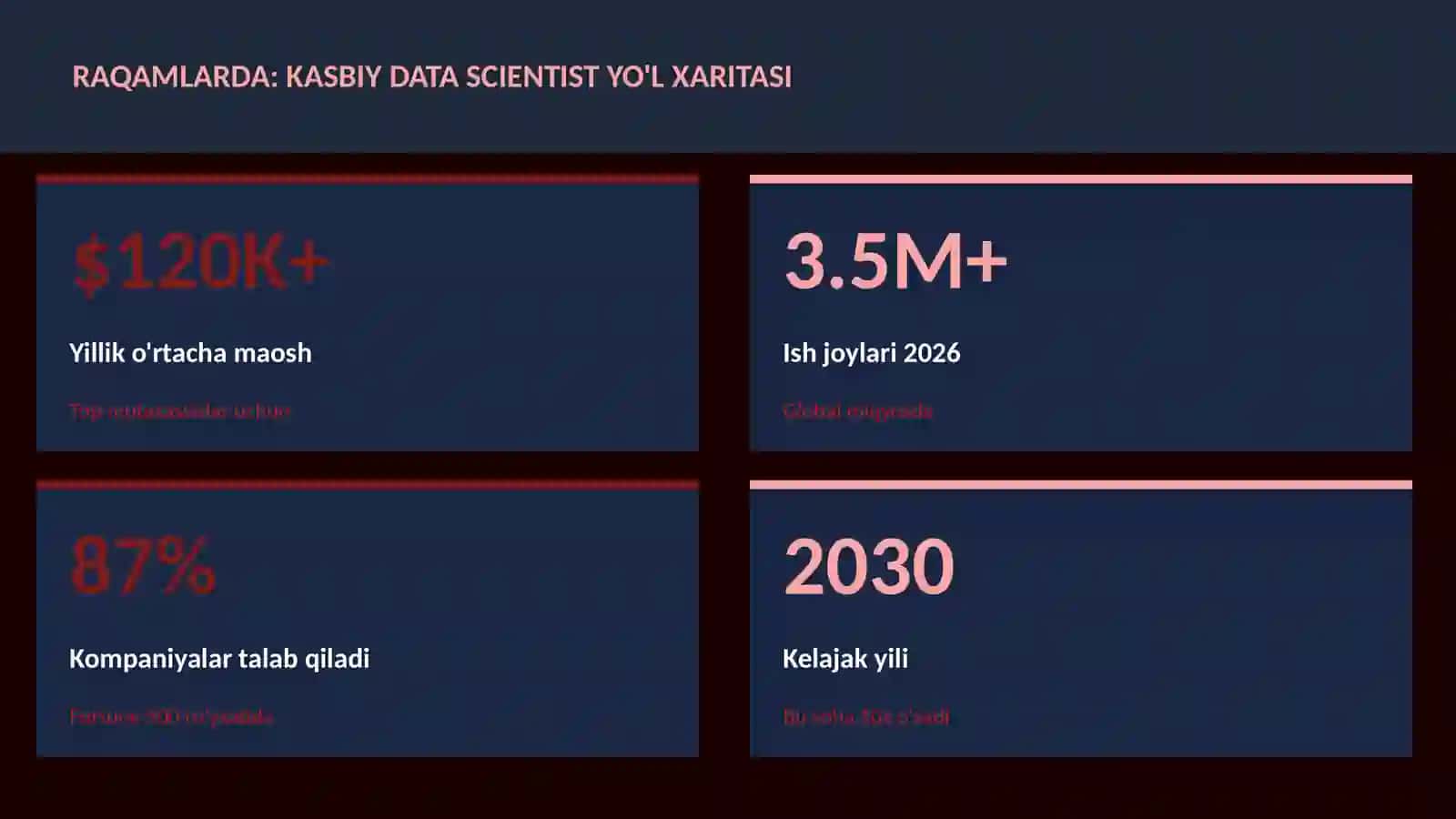 Kasbiy data scientist yo'l xaritasi 3