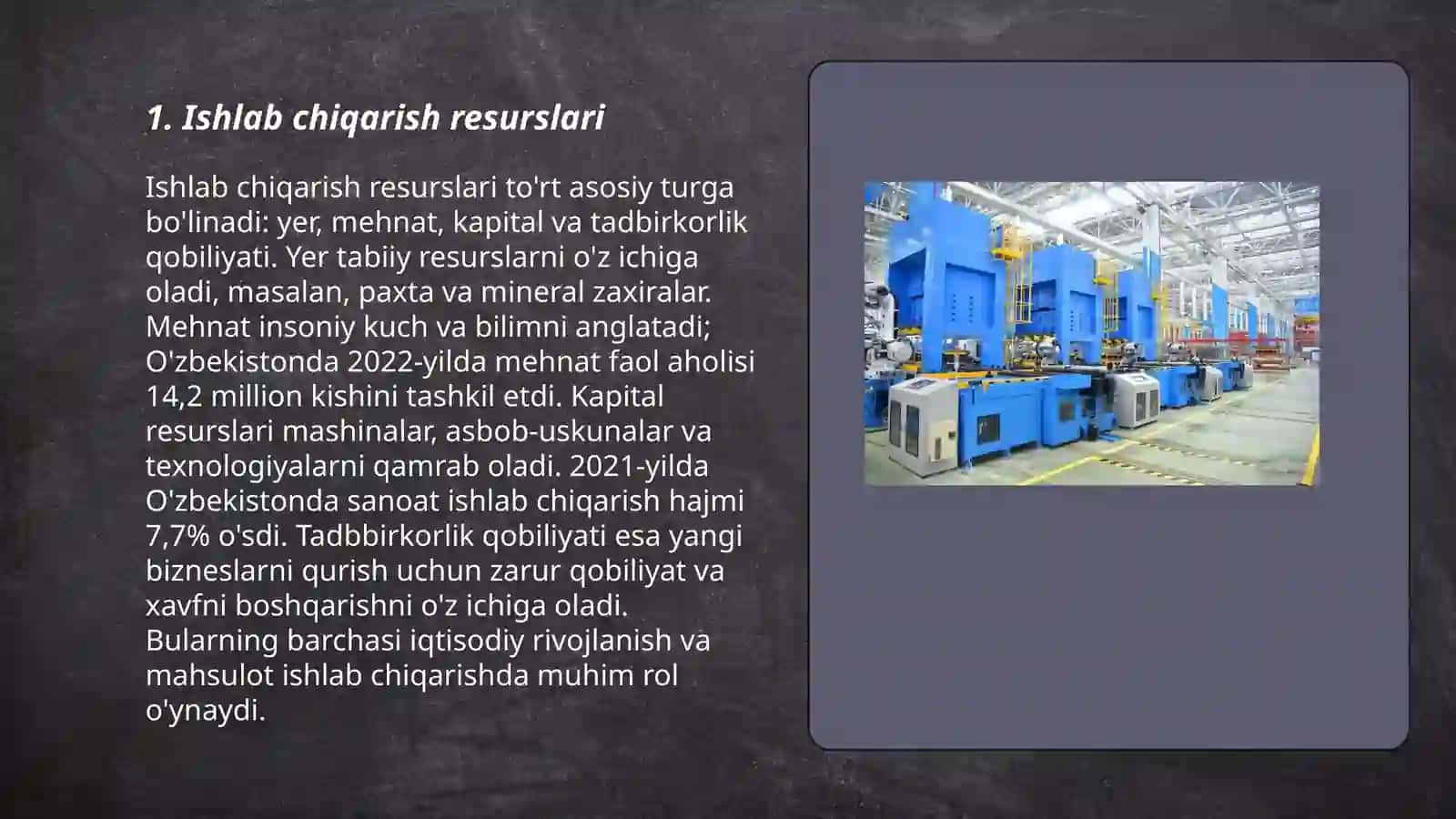 Ishlab chiqarish resurslari 3