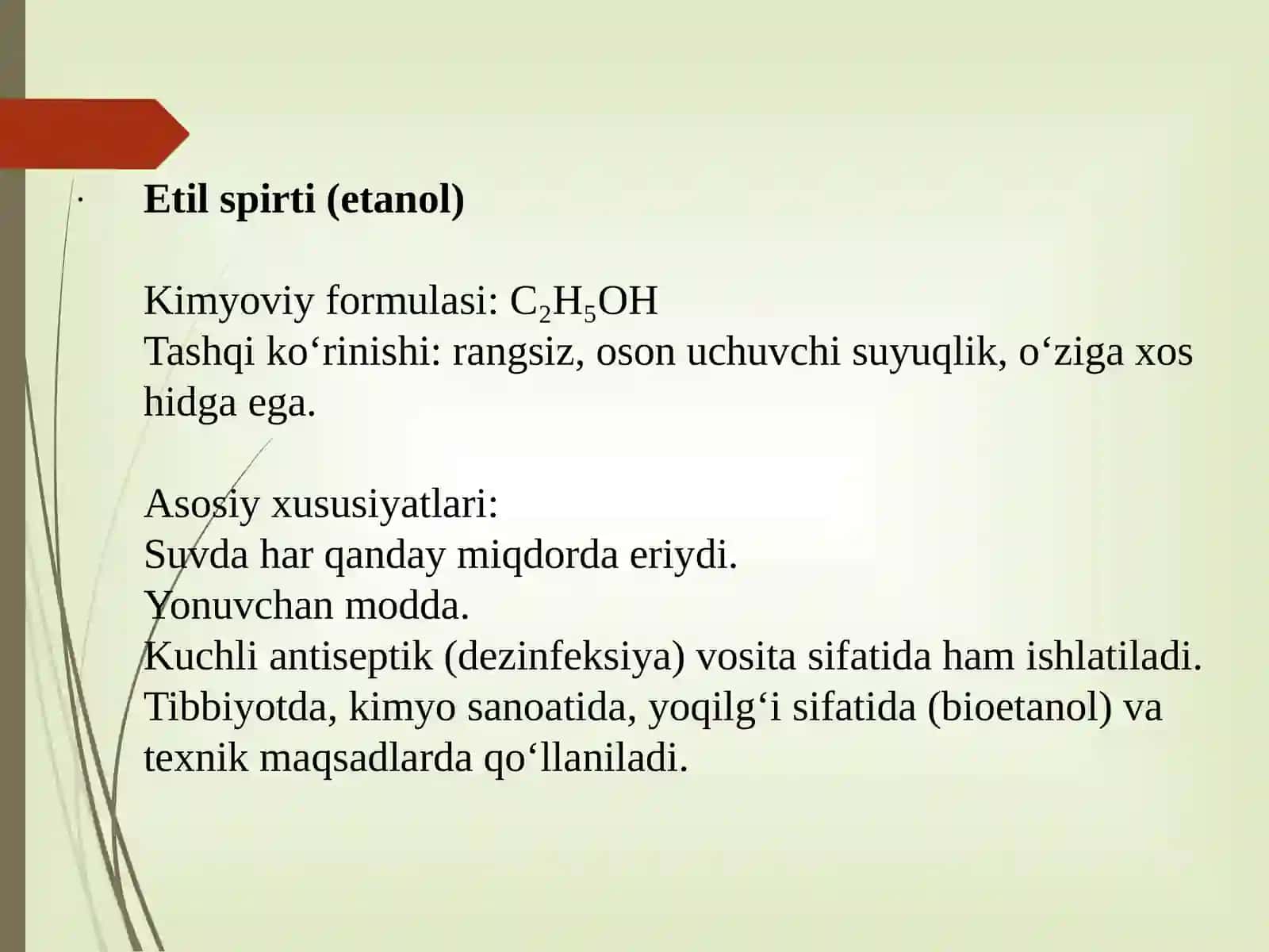 ETIL SPIRTI. ALKOGOLIZM VA UNING ASORATLARI 3