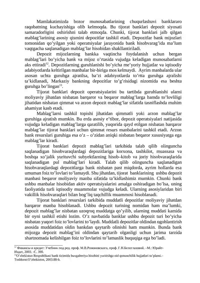 Deposit operatsiyalari hisobi 3