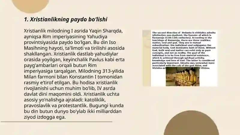 Xristianlikning paydo boʻlishi 3